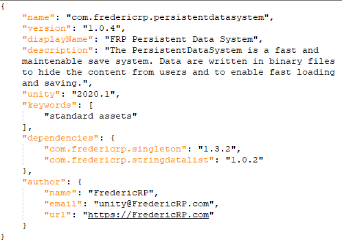 package.json of the persistent data system