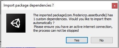 Dependency updater prompts the user before adding packages