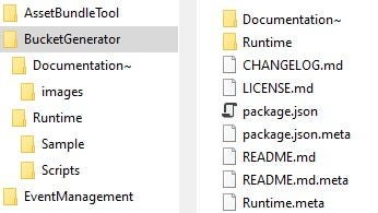 Bucket generator package folder