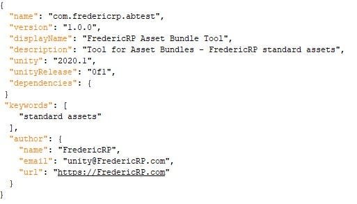 package.json sample